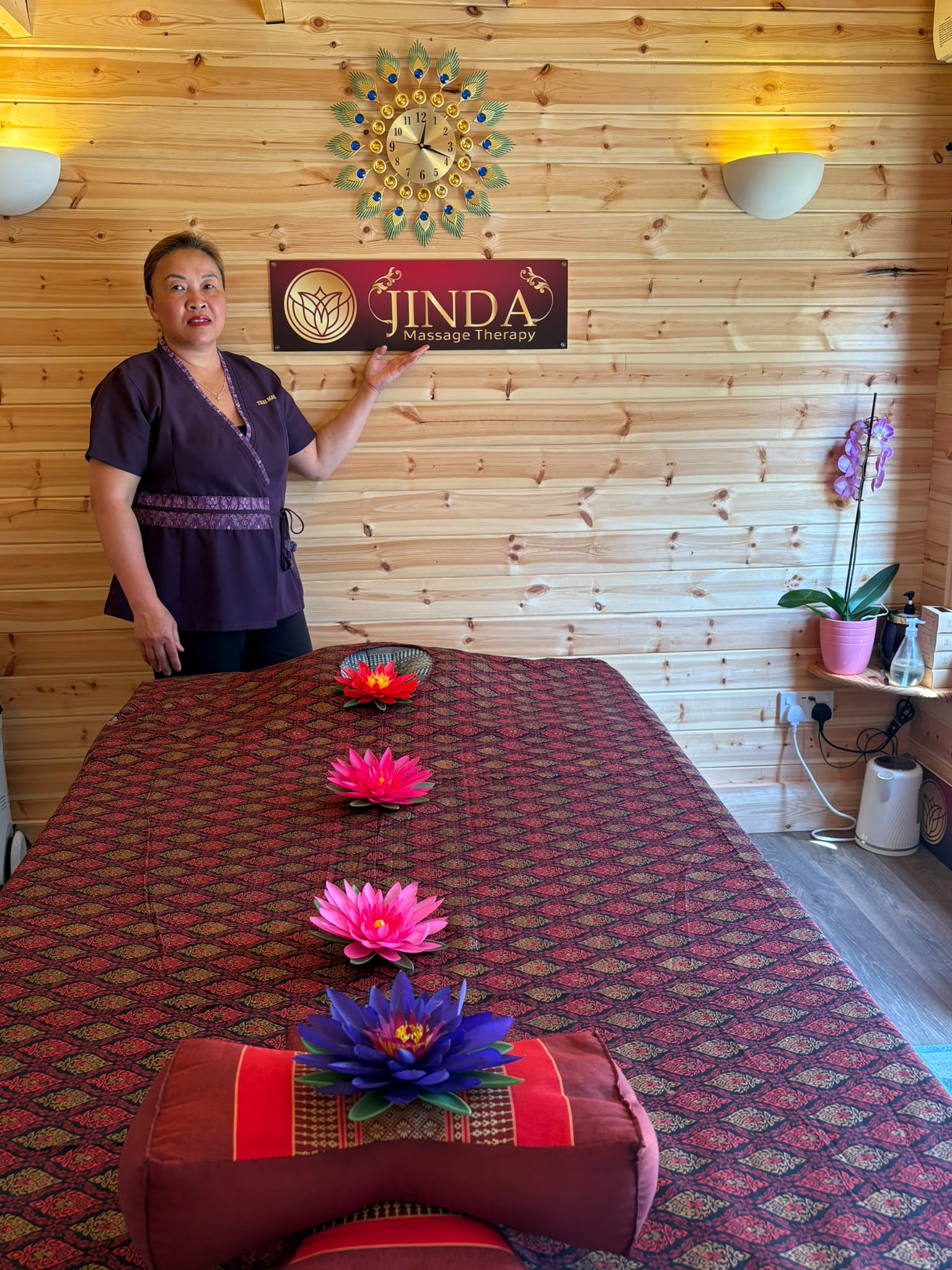 Jinda, Thai massage therapist and founder of Jinda Massage Therapy in Gillingham